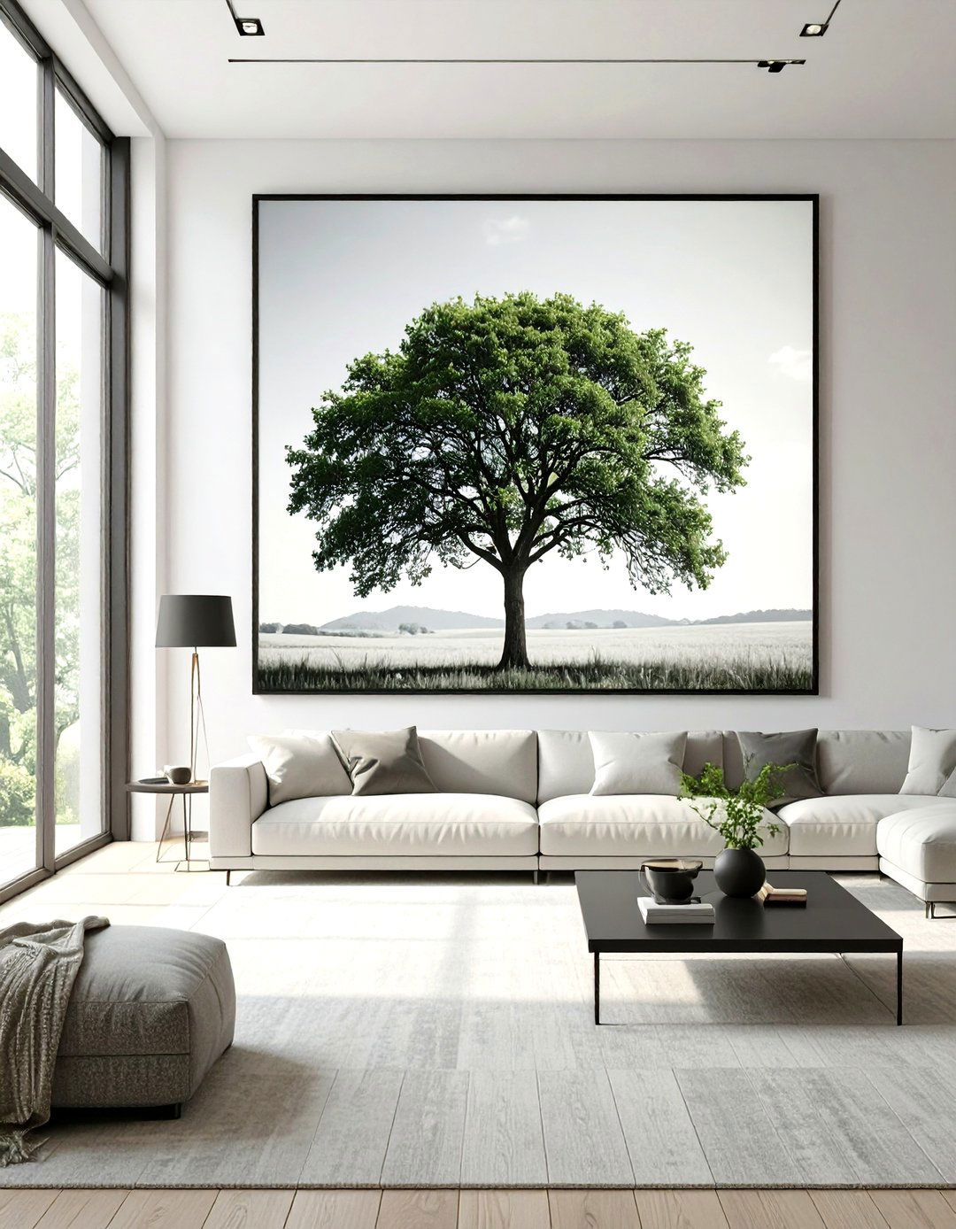 An Oversized Single Photograph - 30 wall pictures for living room ideas
