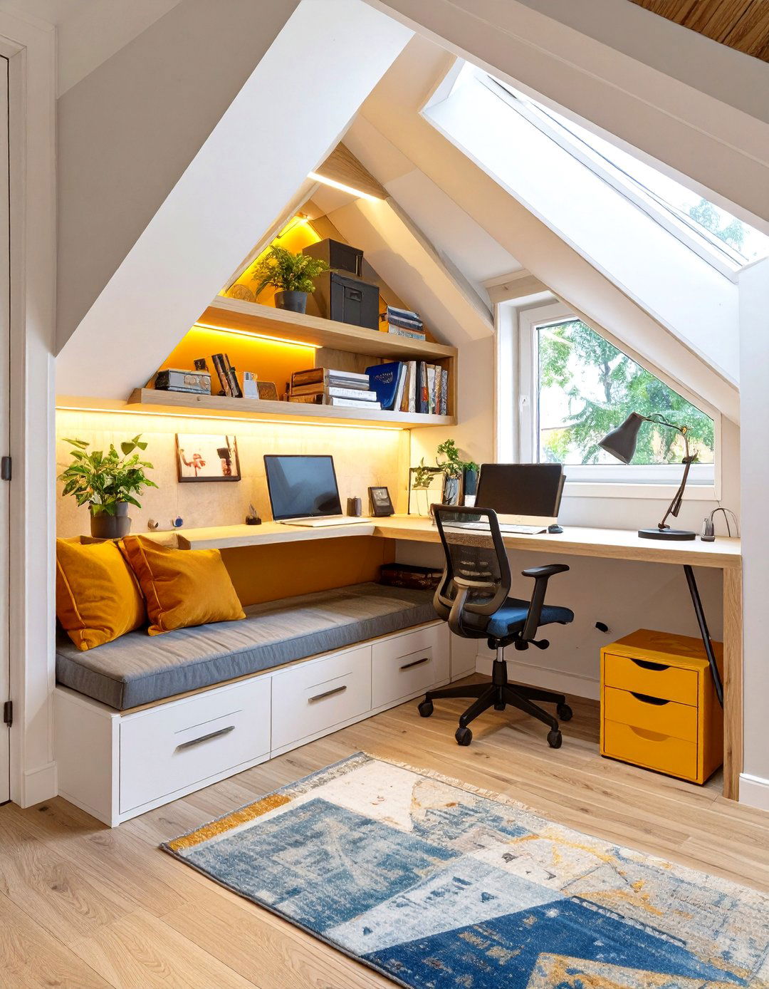 An Under the Stairs Office Nook - 30 at home office ideas