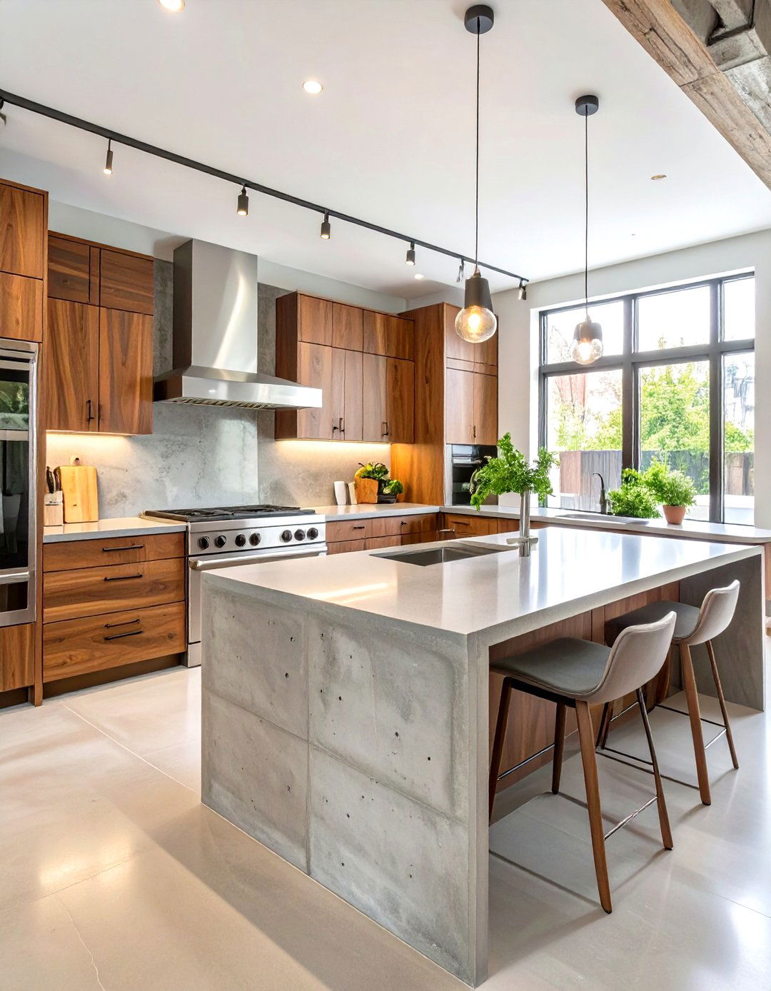 An Urban Concrete and Wood Kitchen - 30 free kitchen design tool ideas