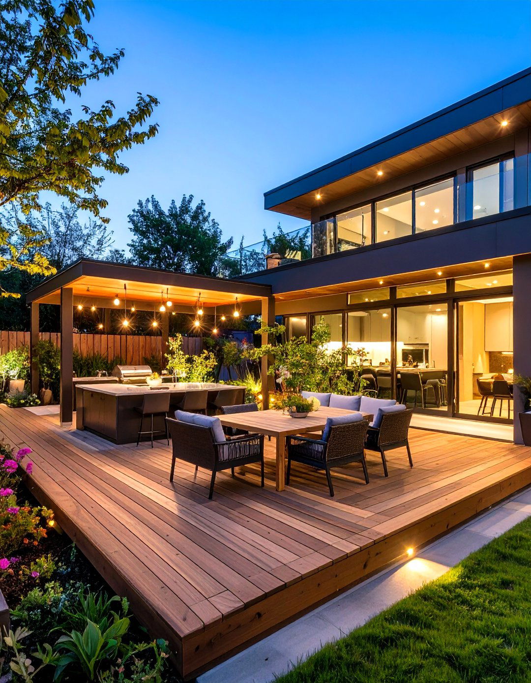 An Urban Entertainers Deck Layout - 30 backyard layout ideas