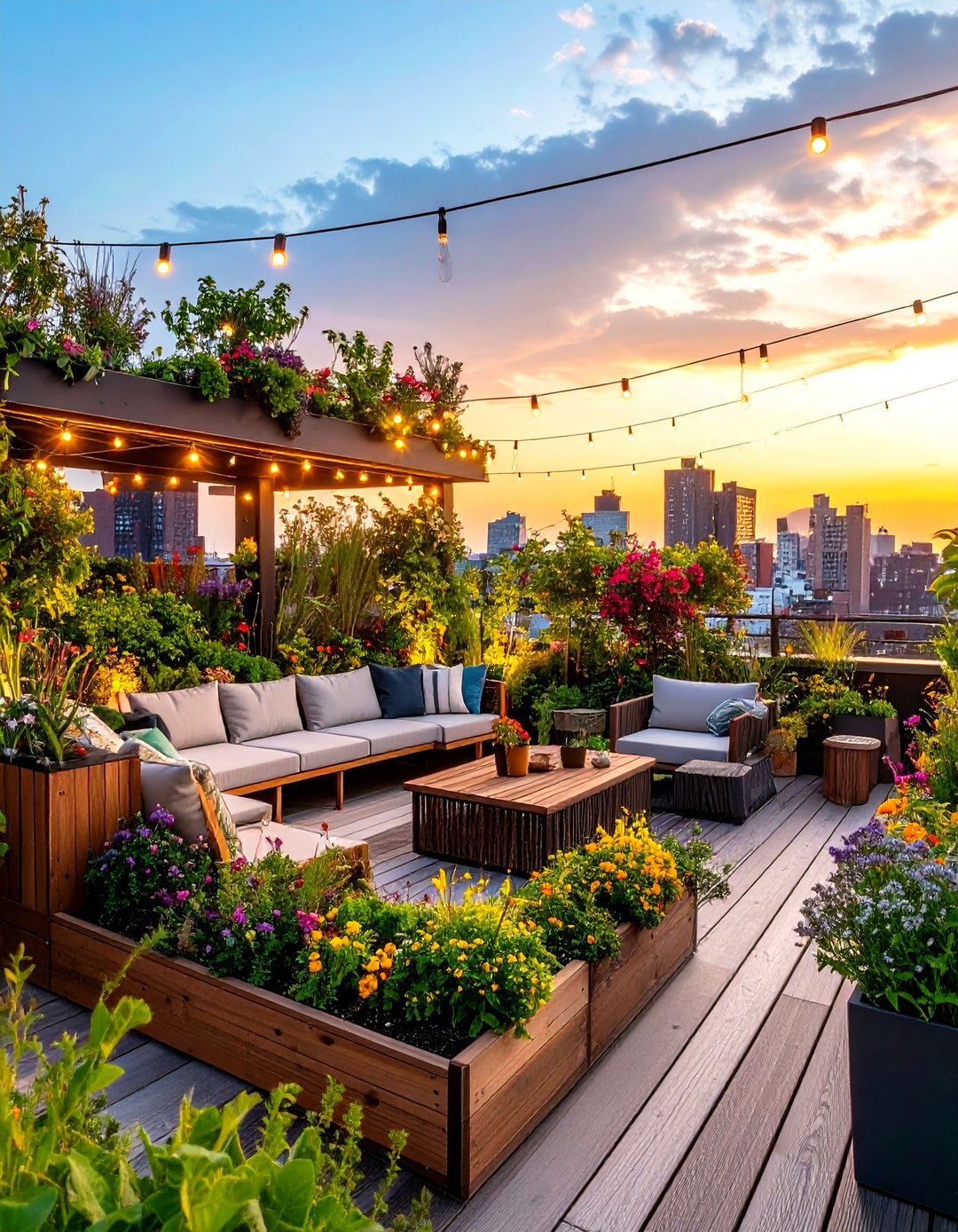 An Urban Rooftop Garden Deck - 30 design a deck ideas