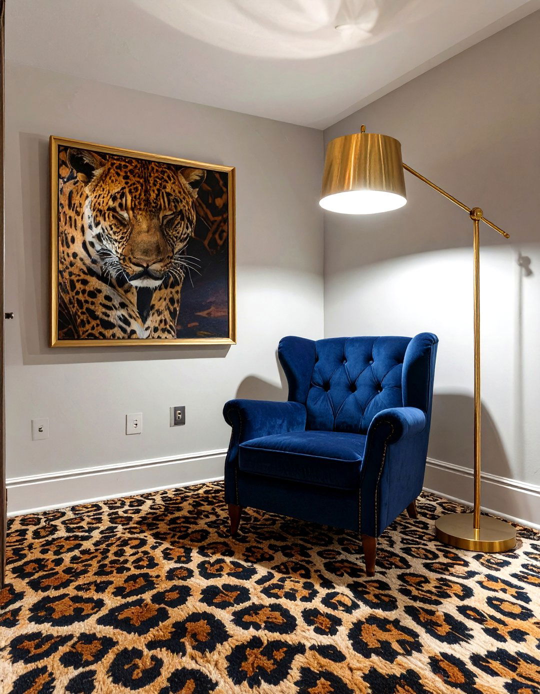 Animal Print Carpet for an Eclectic Nook - 30 basement carpet ideas