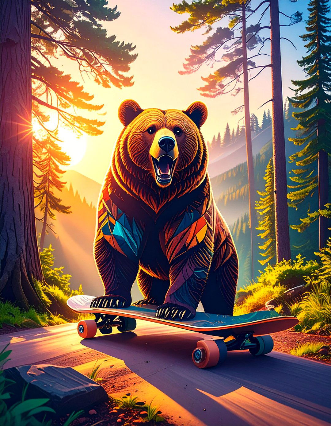 Animal Spirit Skateboard Deck Design - 30 skateboard deck designs