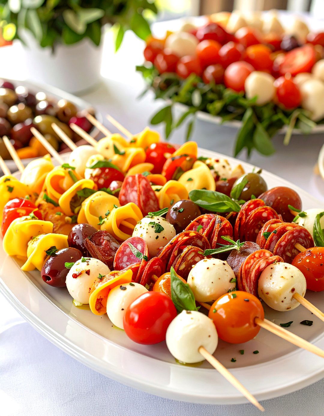 Antipasto Skewers - 30 baby shower snack ideas