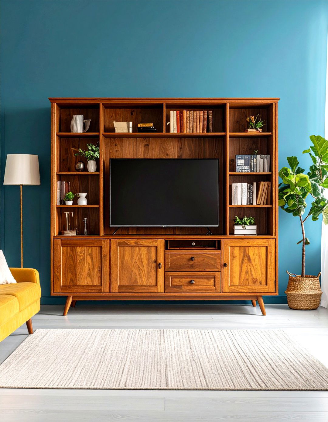 Antique Armoire as a Living Room Cabinet - 30 living room cabinet ideas