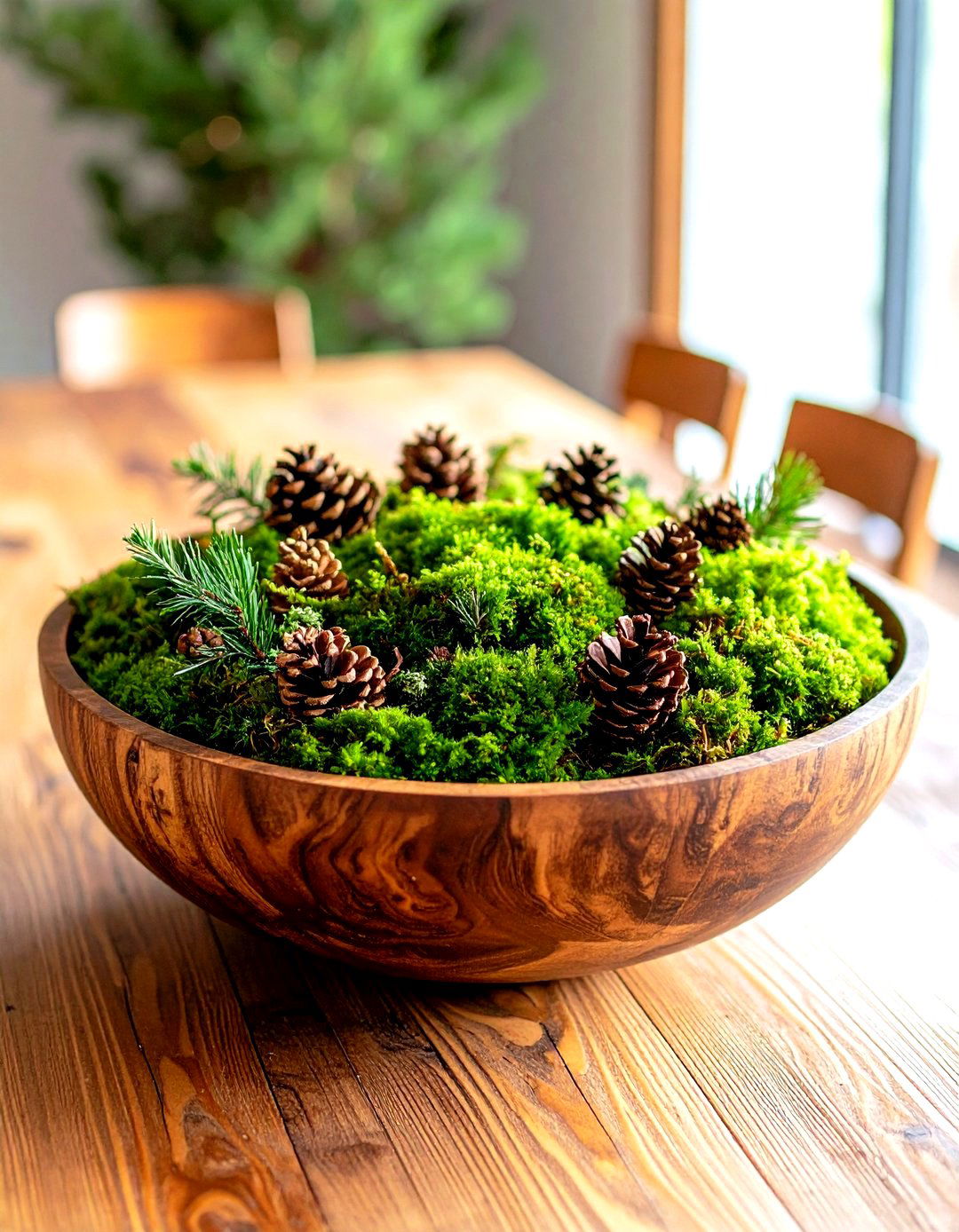 Antique Dough Bowl Centerpiece - 30 rustic dining room ideas