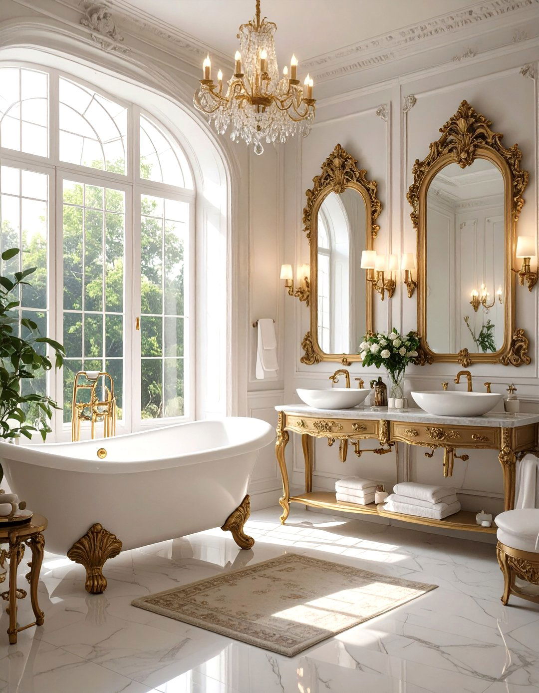 Antique Mirror Gallery Wall - 30 bathroom wall art ideas