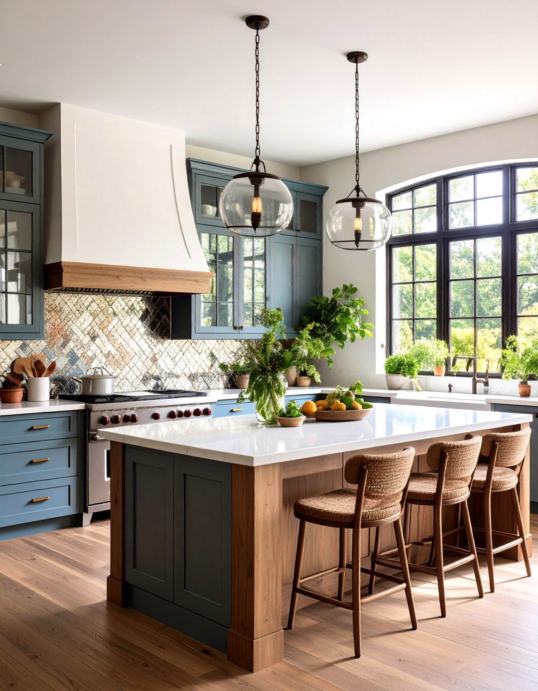 Antique Mirror Tile Backsplash - 30 rustic backsplash ideas