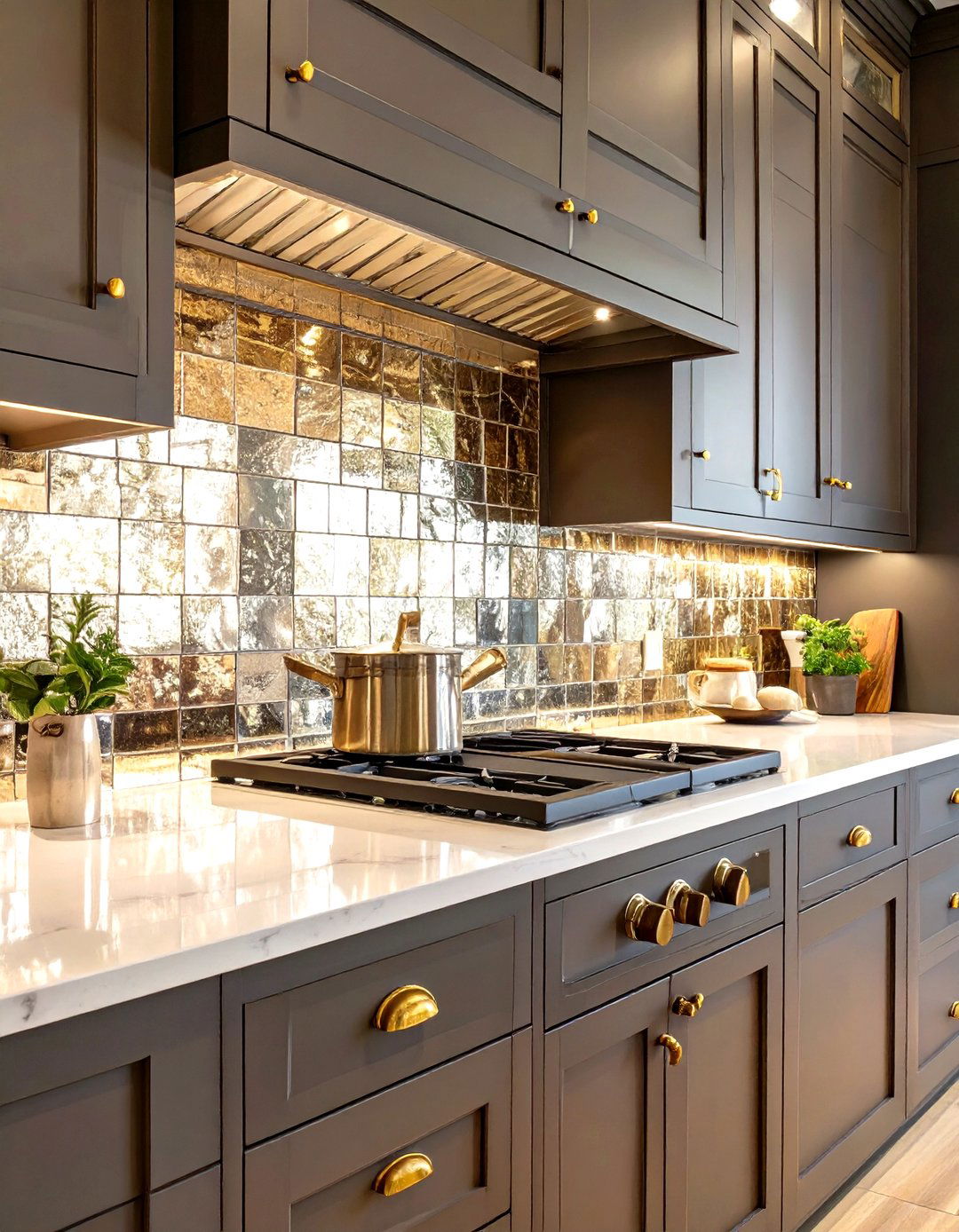 Antique Mirror Tile Backsplash - 30 cheap backsplash ideas