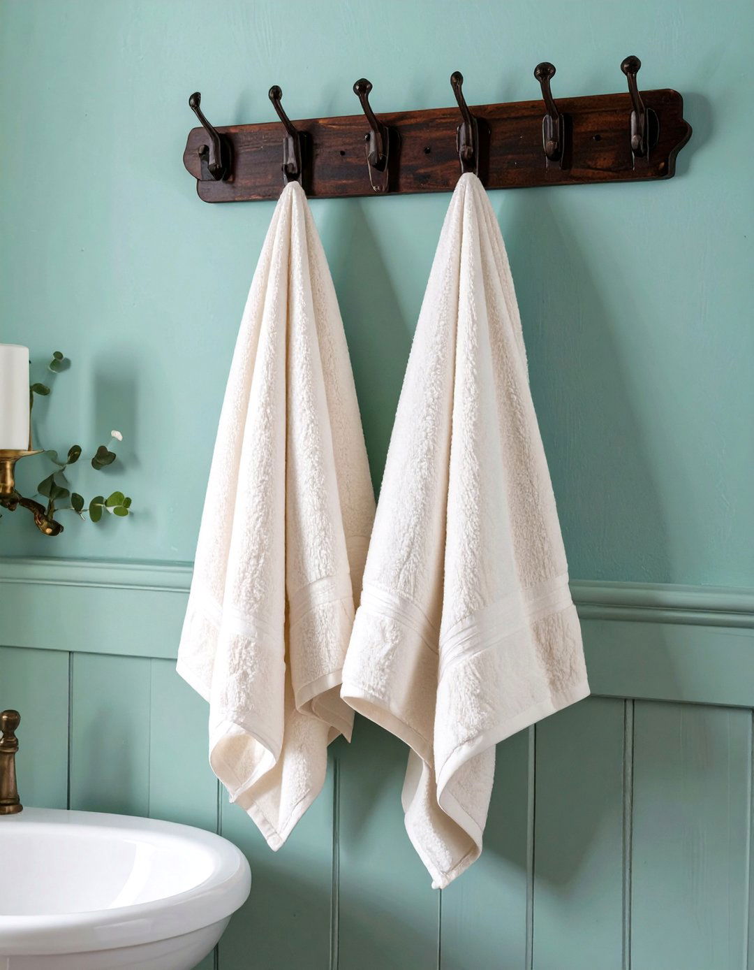 Antique Repurposed Coat Rack - 30 bathroom towel rack ideas