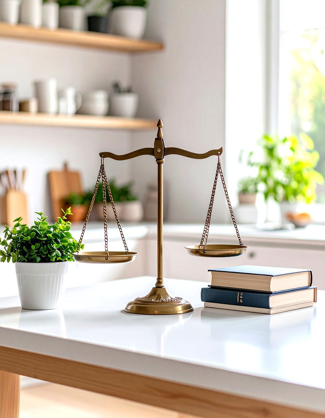 Antique Scale Centerpiece - 30 kitchen table centerpiece ideas