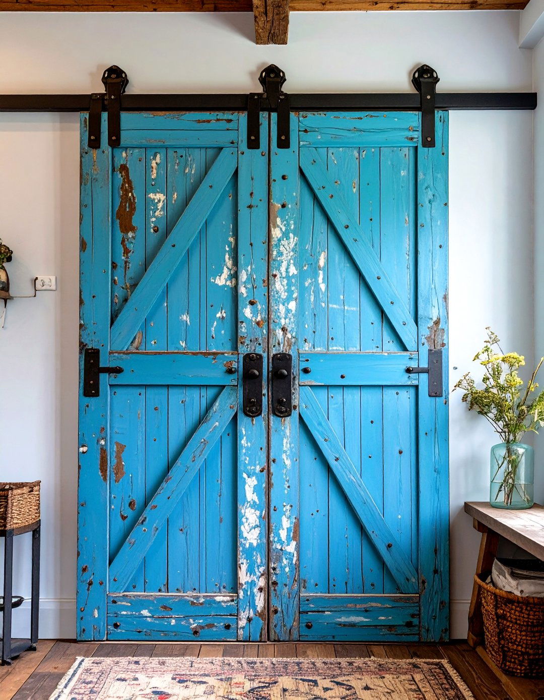 Antique or Vintage Find Barn Door - 30 barn door closet ideas