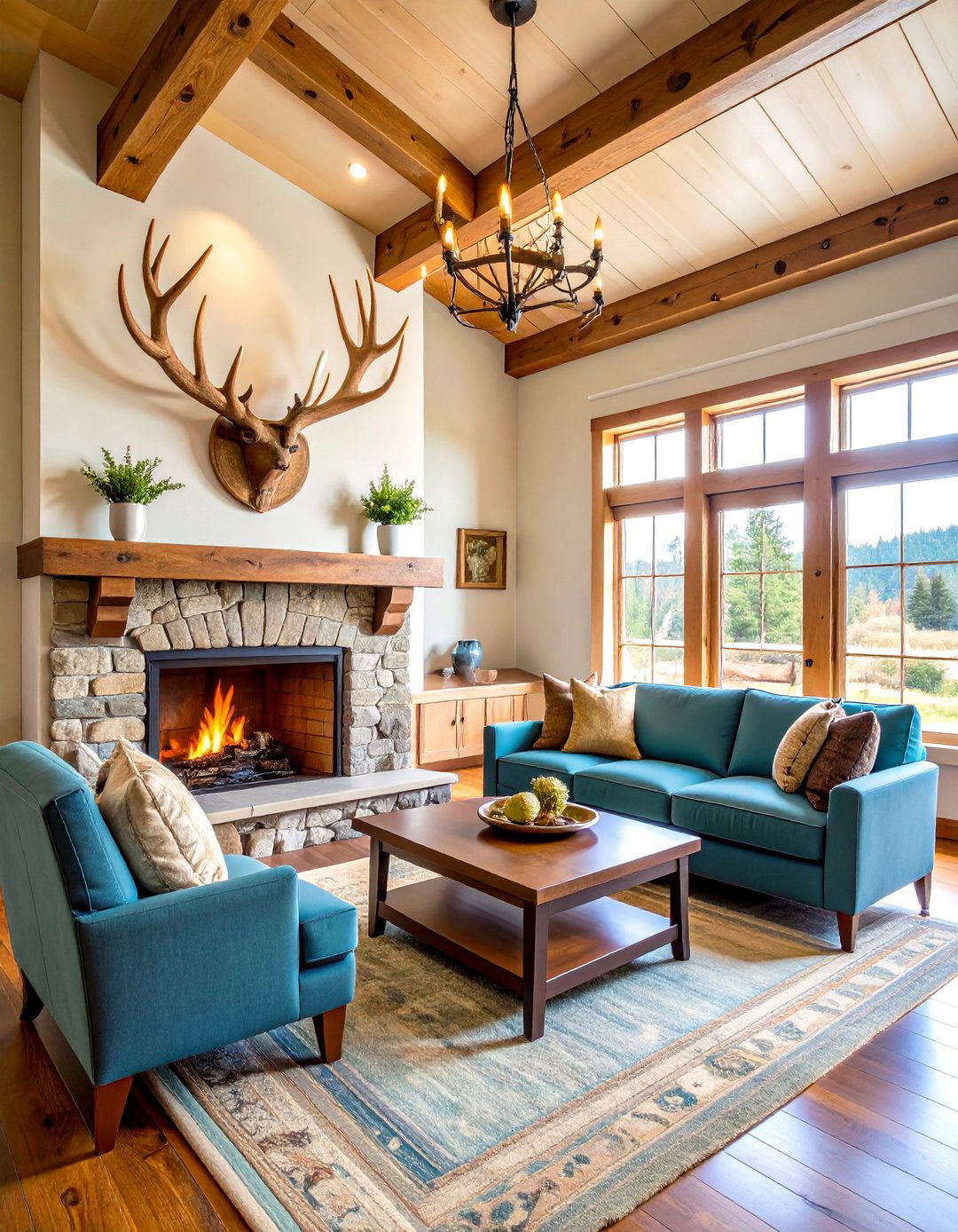 Antler and Horn Adornments - 30 rustic home decor ideas