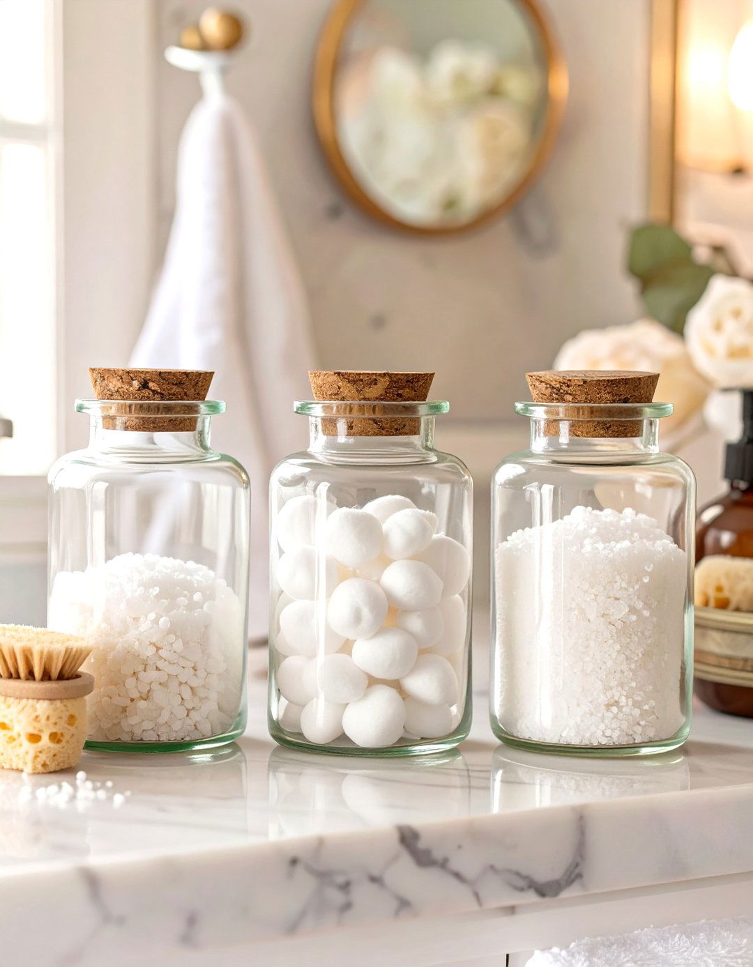 Apothecary Jars for Storage - 30 vintage bathroom ideas