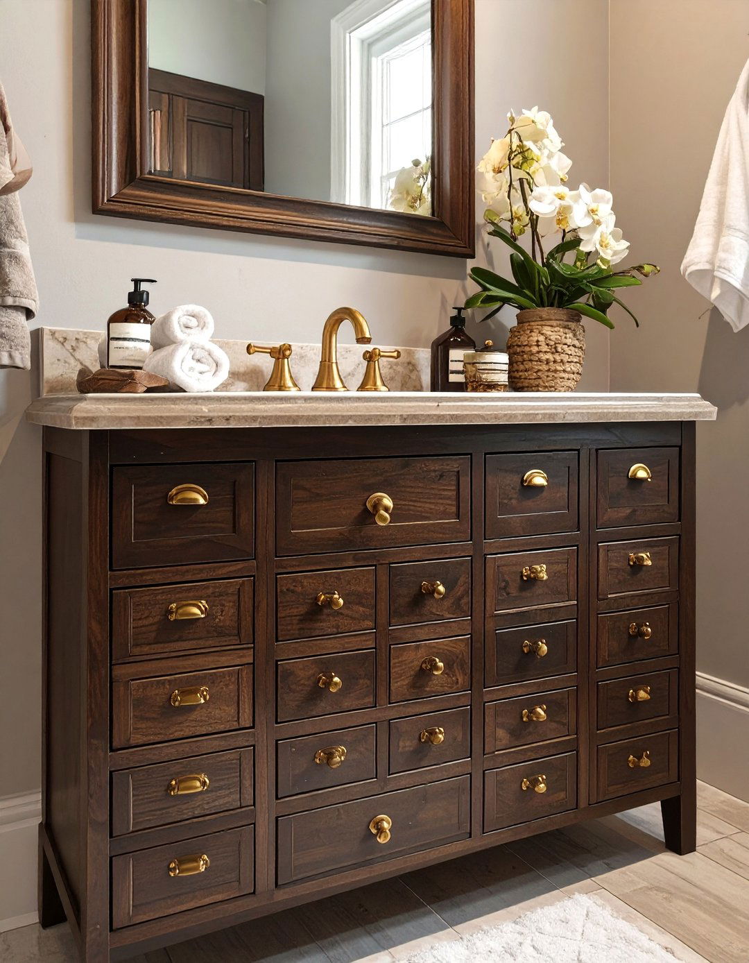 Apothecary Style Bathroom Cabinet - 30 bathroom storage cabinet ideas