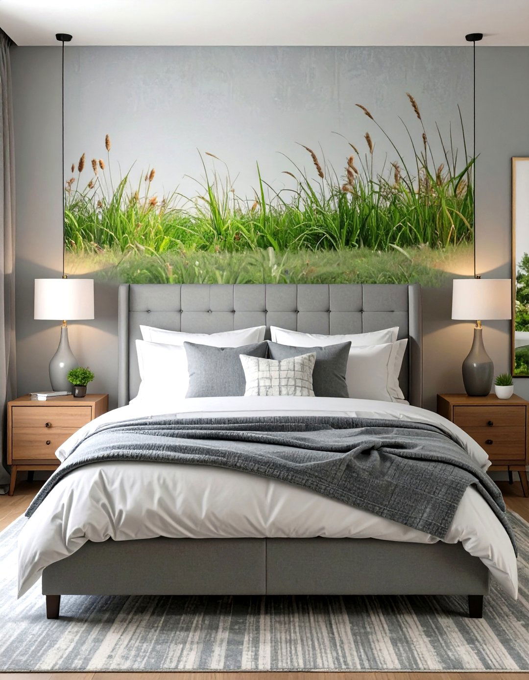 Apply Textured Wallpaper - 30 ways to spice up the bedroom ideas