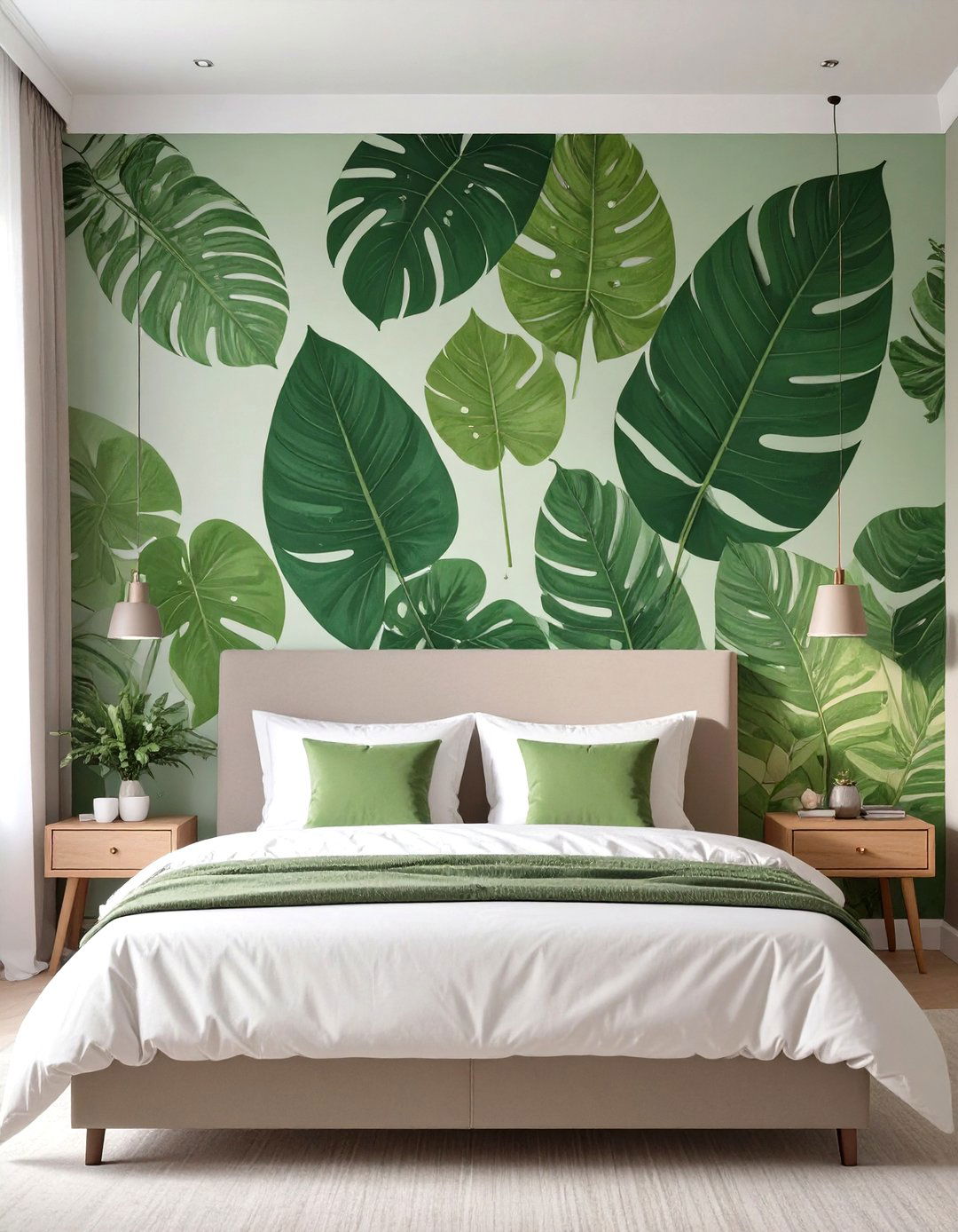 Apply a Removable Wallpaper Accent - 30 simple bedroom decorating ideas