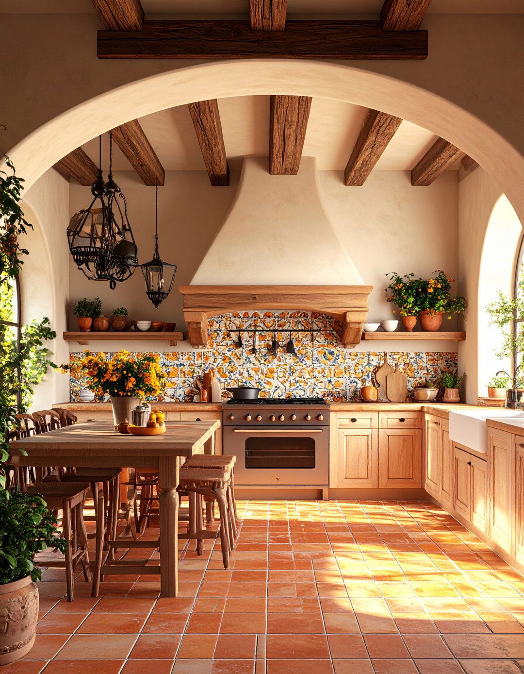 Arched Plaster Kitchen Vent Hood - 30 kitchen vent hood ideas