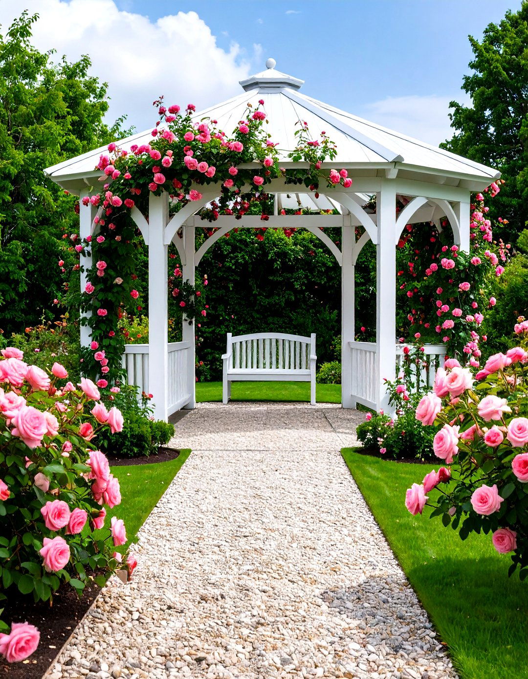 Arched Top Garden Pergola - 30 outdoor pergola ideas
