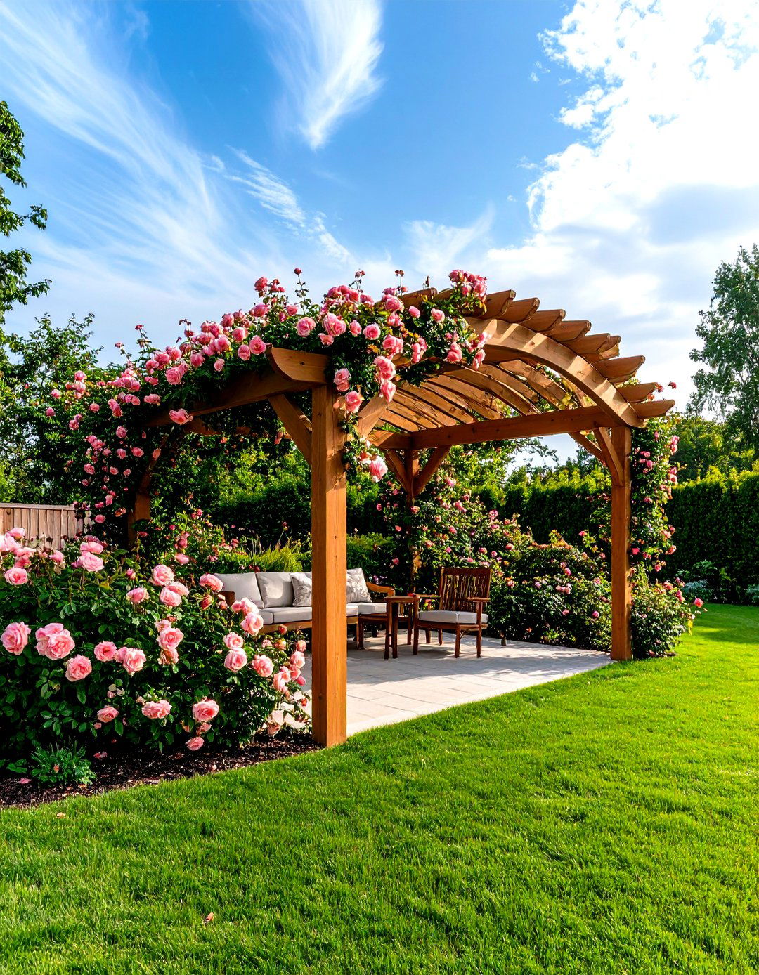 Arched Top Patio Pergola - 30 pergola ideas for patio