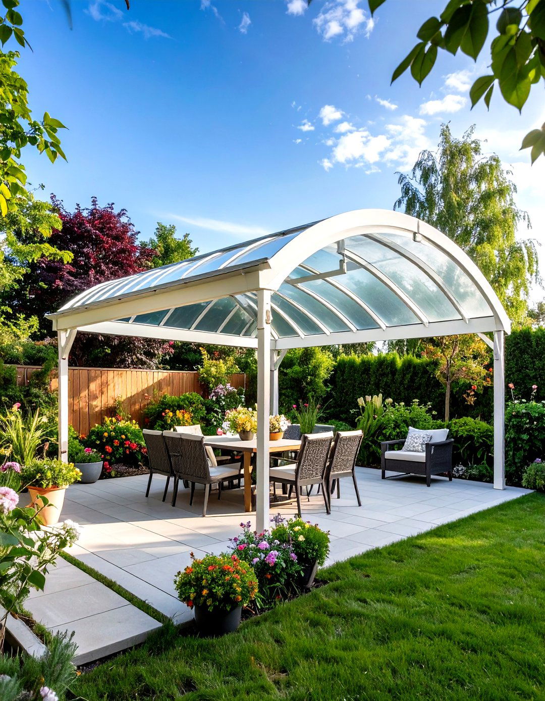 Arched or Curved Patio Roof - 30 patio roof ideas attached to house