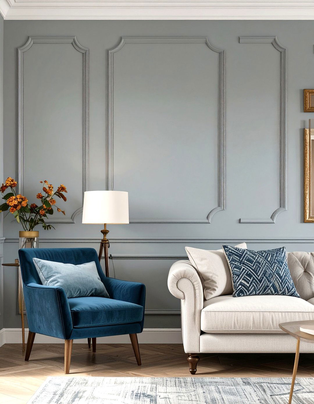 Architectural Molding or Paneling - 30 wall decoration ideas for living room