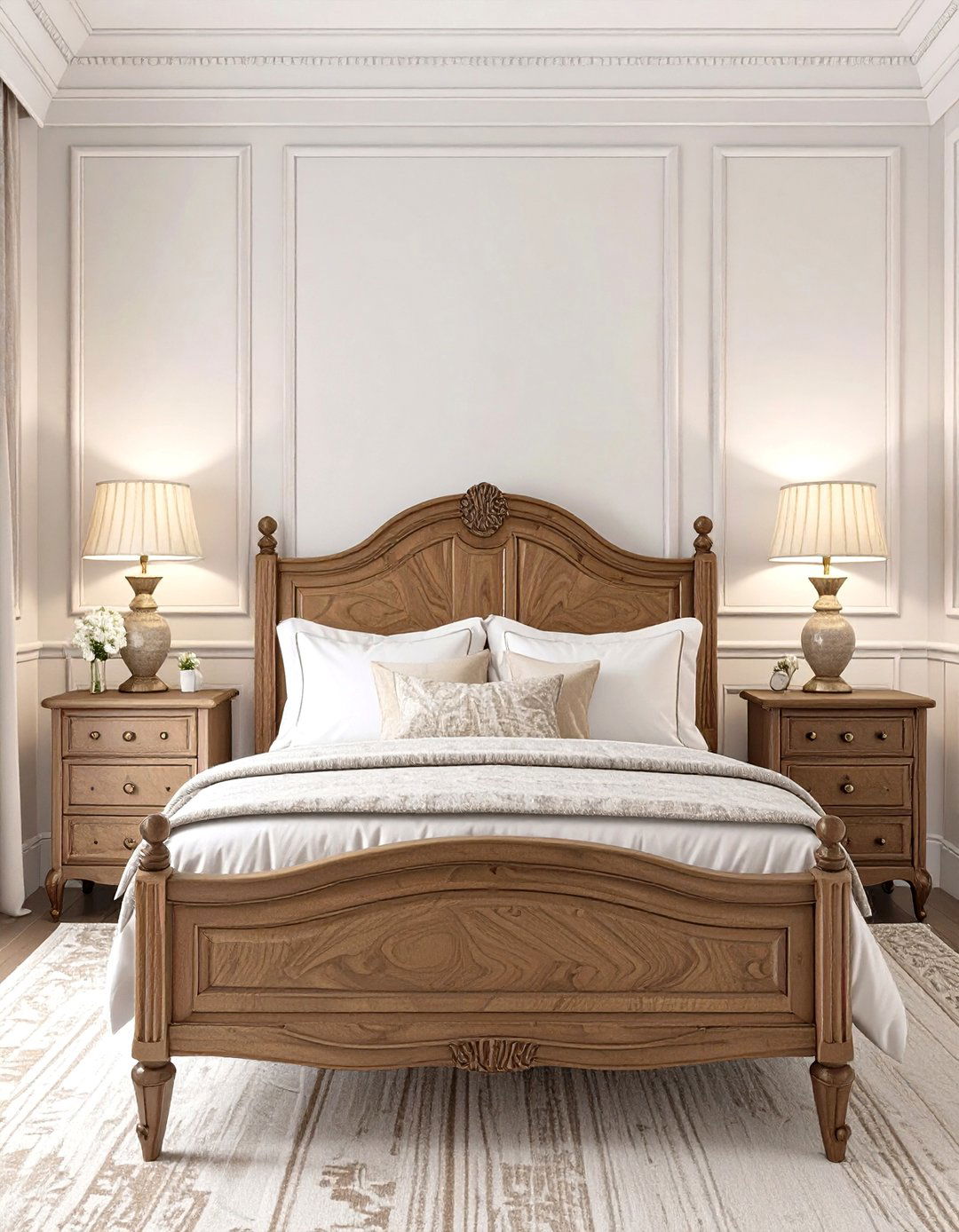 Architectural Paneling Effect Bedroom - 30 classy bedroom wallpaper designs