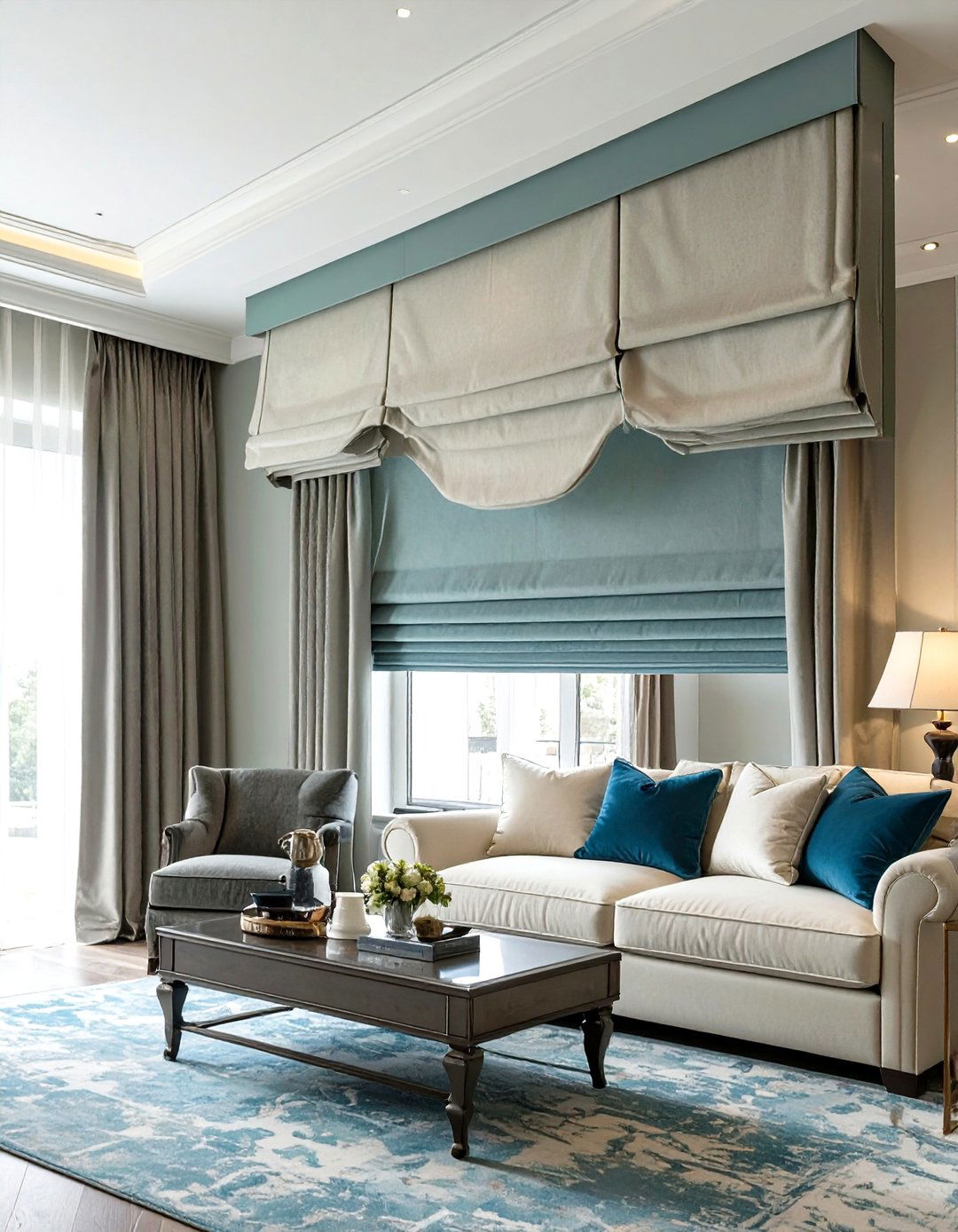 Architectural Pelmets for a Framed Finish - 30 window treatment ideas for living room
