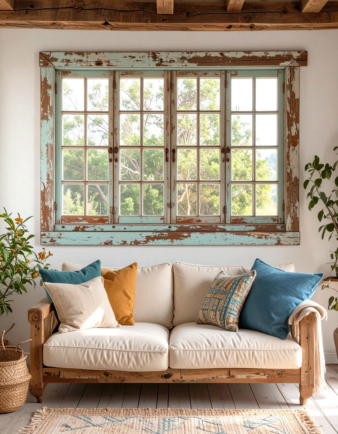 Architectural Salvage Piece - 30 wall decoration ideas for living room