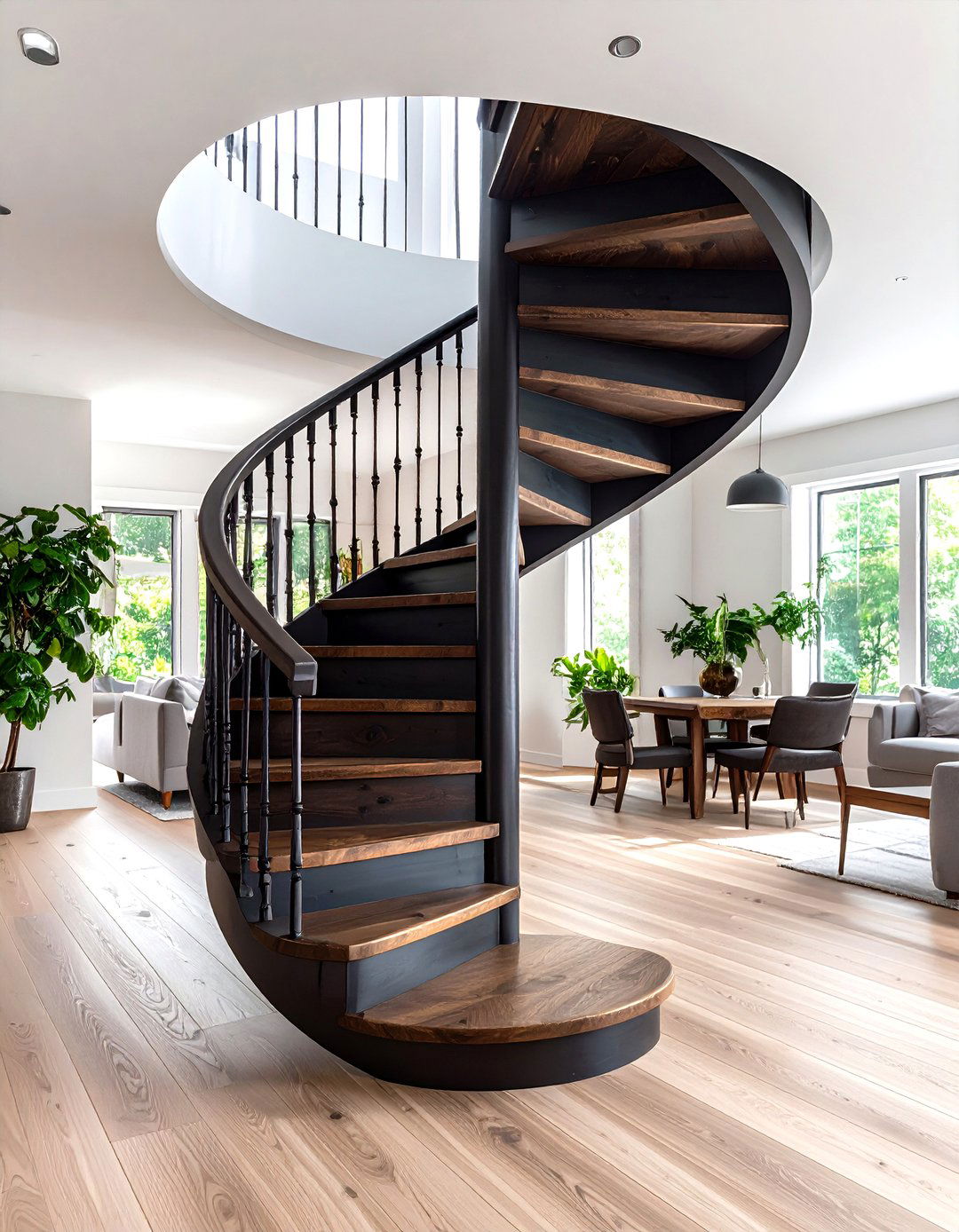 Architectural Staircase as a Sculptural Element - 30 emphasis interior design ideas