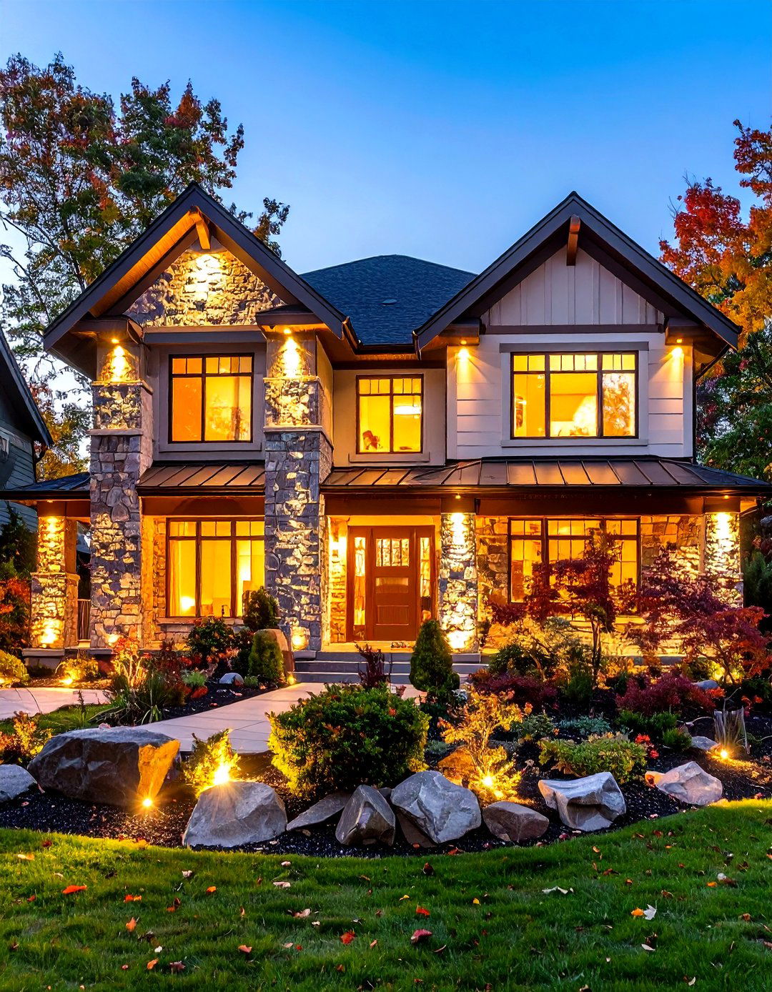 30 Modern Landscape Lighting Design Ideas for Nights - We Love Home Blog
