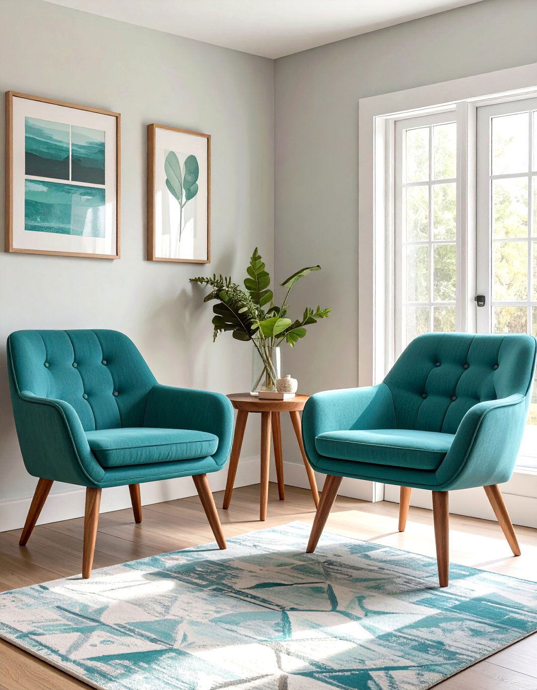 Armless Accent Chairs - 30 small family room ideas