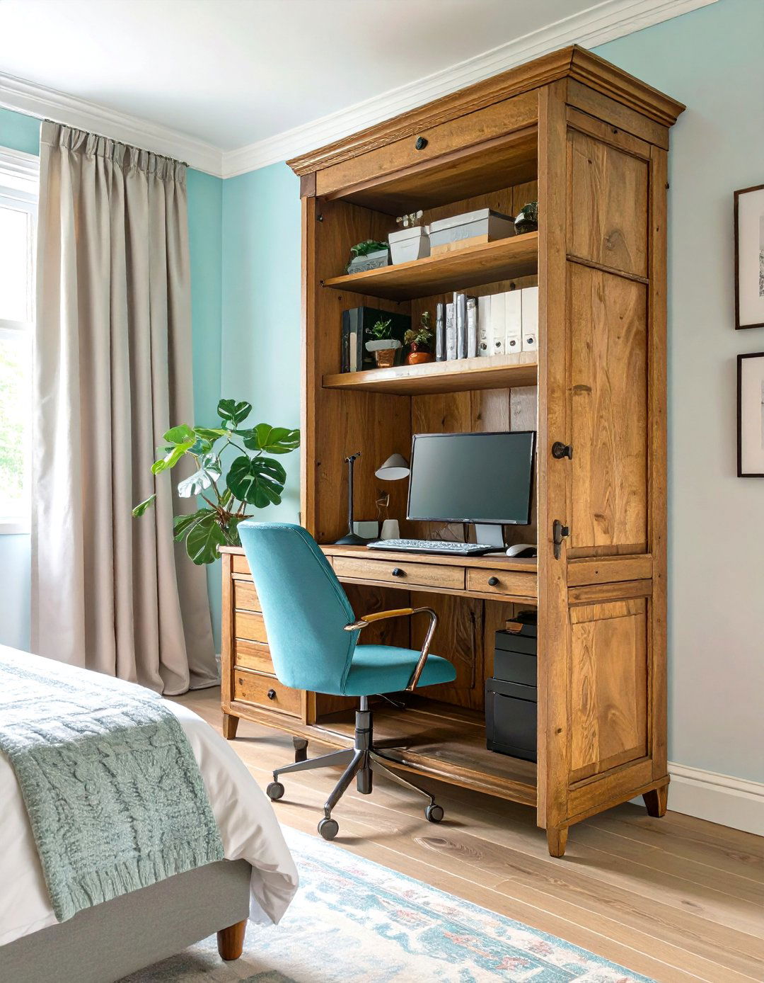 Armoire Desk Small Office - 30 small office ideas for work