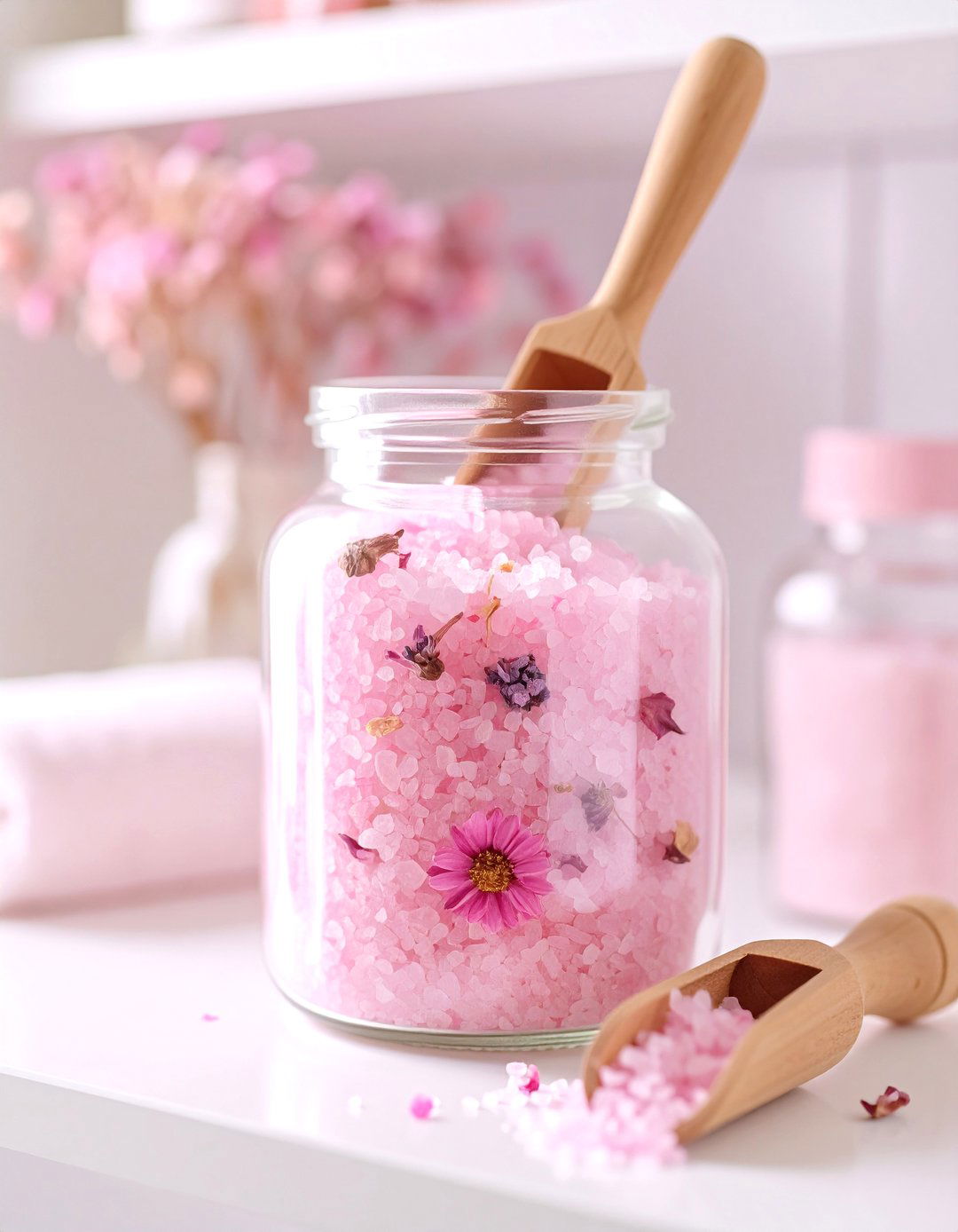 Aromatic Bath Salt Jars - 30 gift ideas for baby shower games