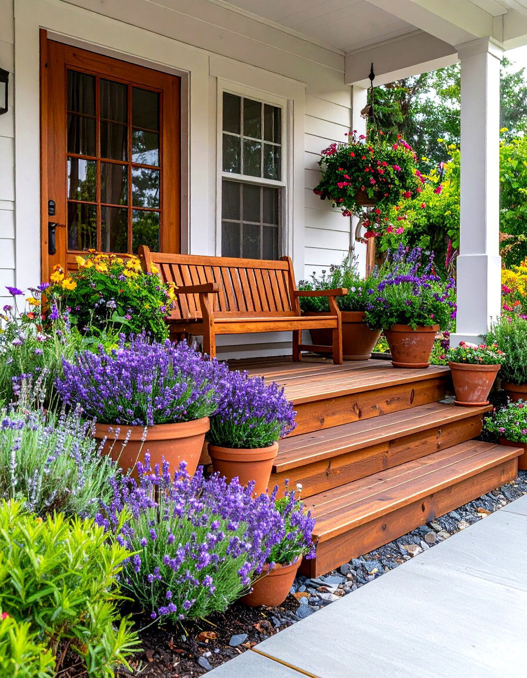 Aromatic and Sensory Porch Garden - 30 front porch landscaping ideas