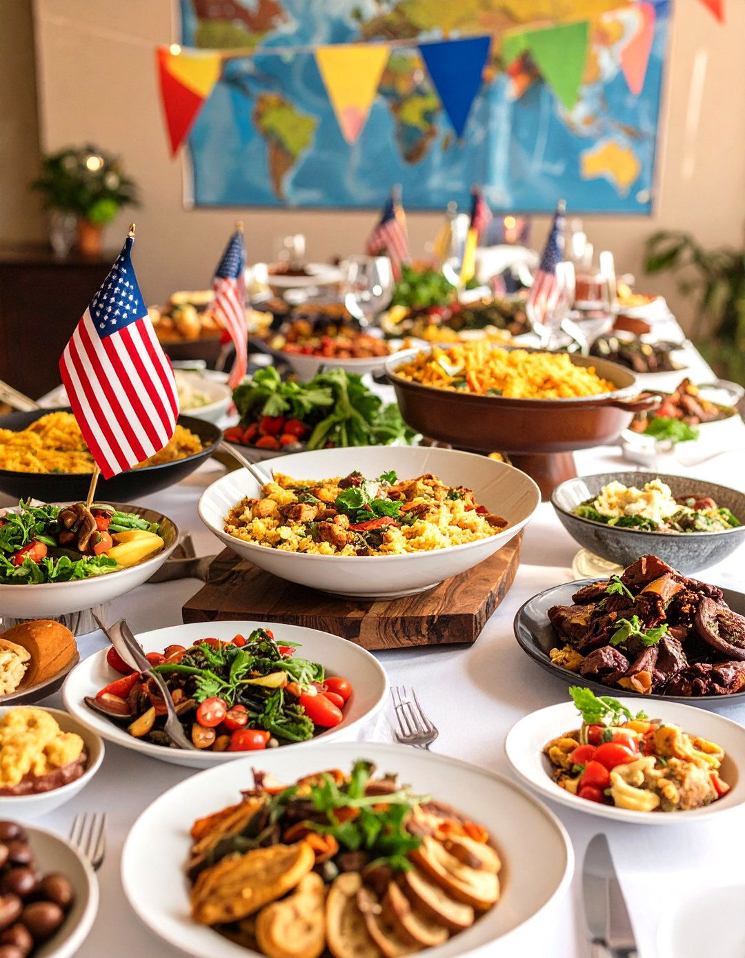 Around the World Potluck - 30 couples shower ideas