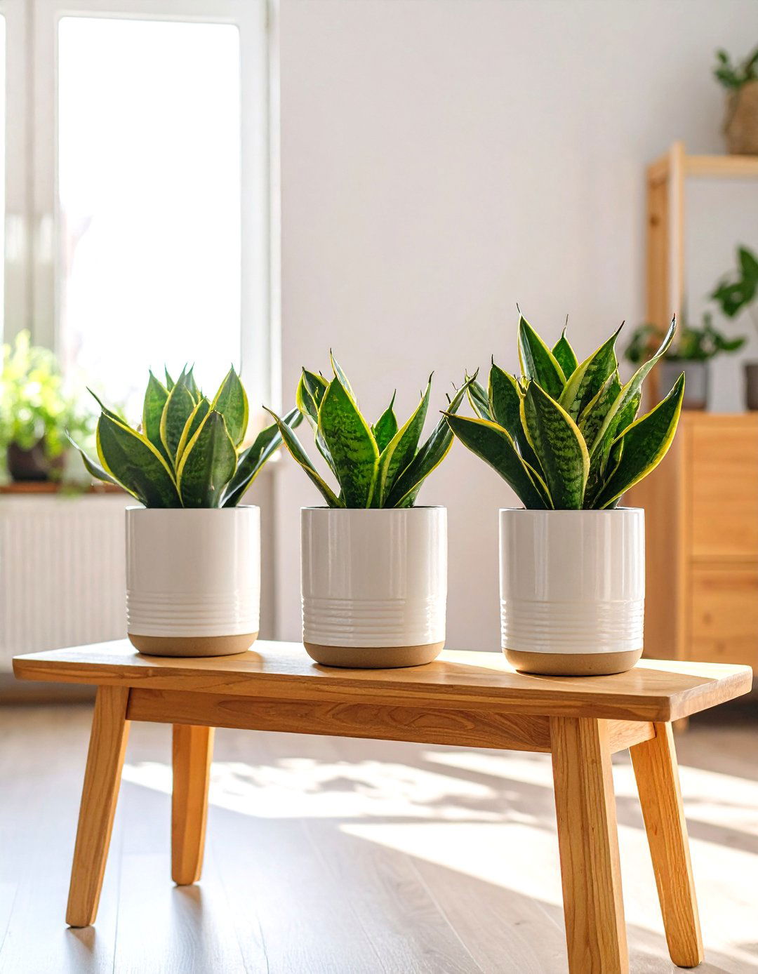 Arranging Indoor Plants of the Same Species - 30 repetition in interior design ideas