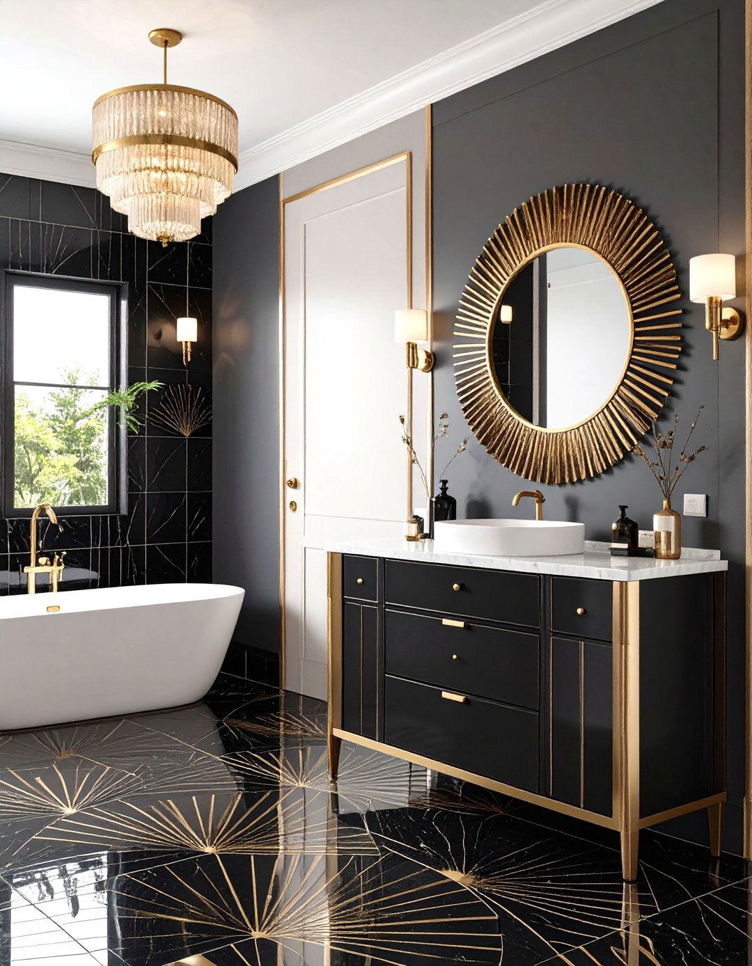 Art Deco Bathroom Glamour - 30 3d bathroom design ideas