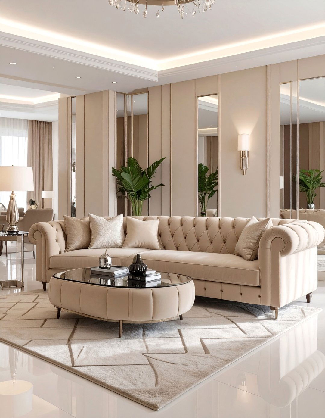 Art Deco Beige Living Room - 30 beige living room ideas