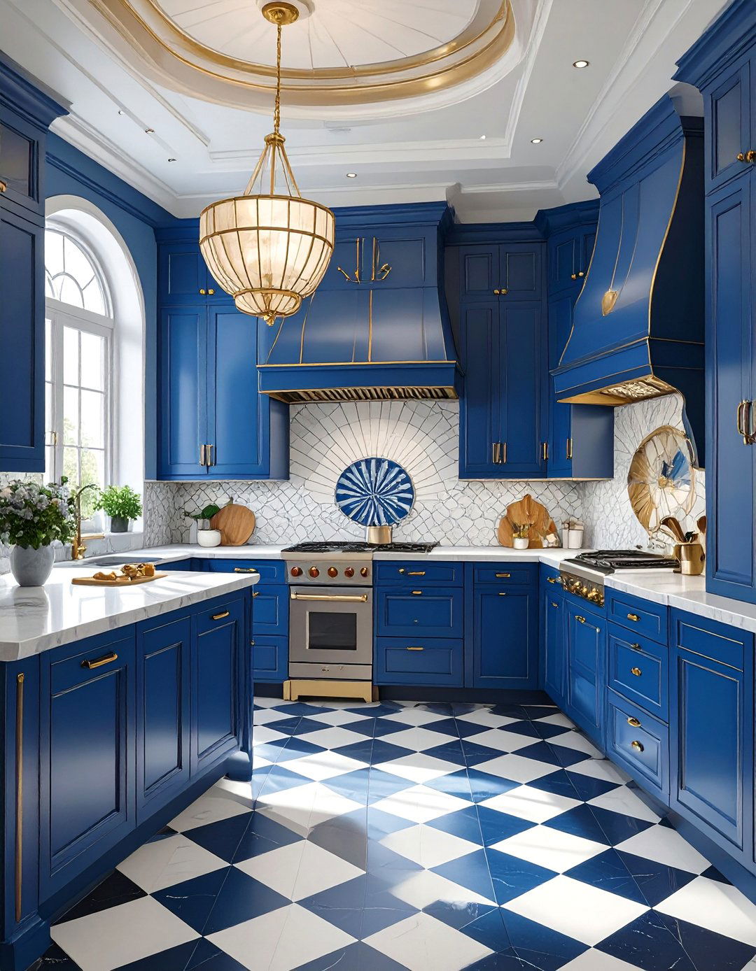 Art Deco Blue Kitchen - 30 blue kitchen ideas