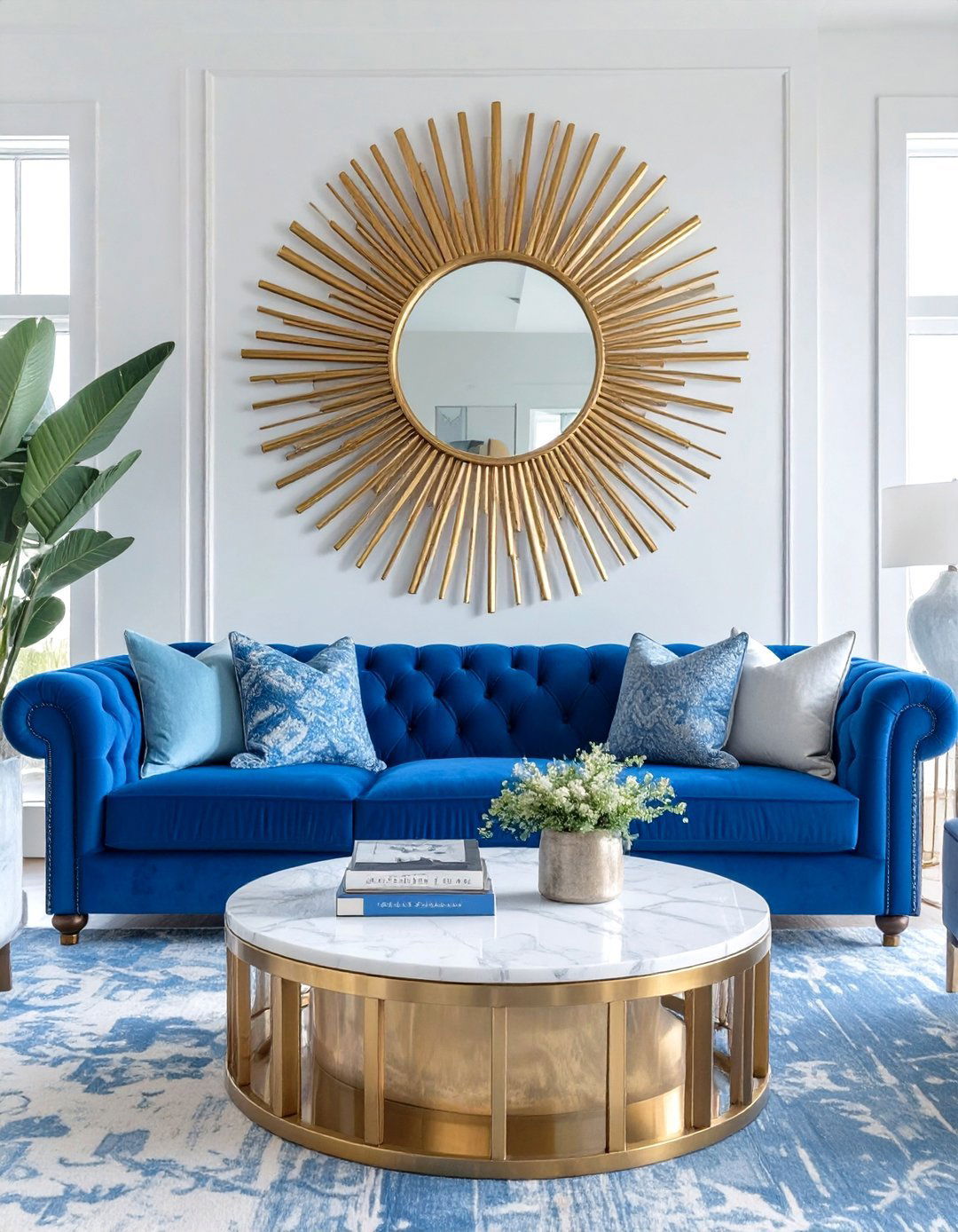 Art Deco Coastal Living Room - 30 modern coastal interior design ideas