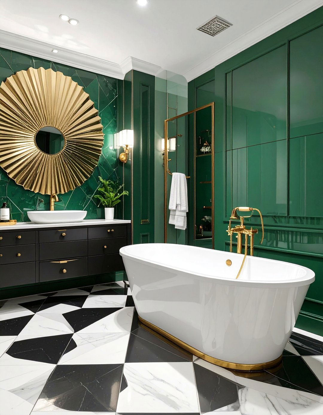 Art Deco Glamour Bathroom - 30 bathroom interior design ideas