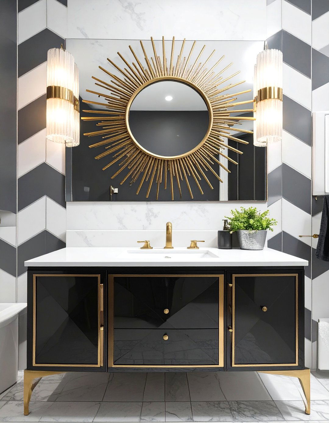 Art Deco Glamour Bathroom - 30 bathroom furniture ideas