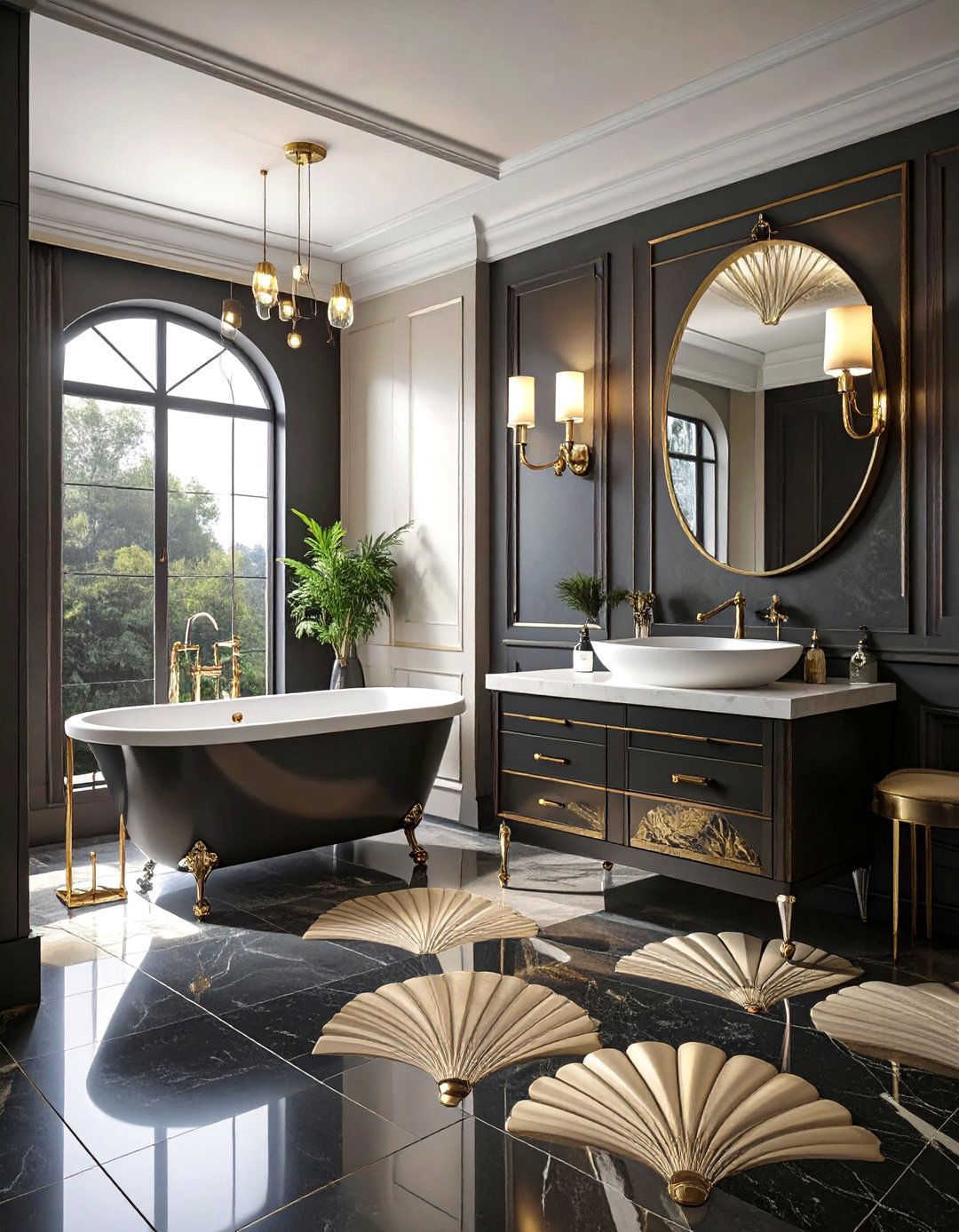Art Deco Glamour Bathroom - 30 bathroom ideas small