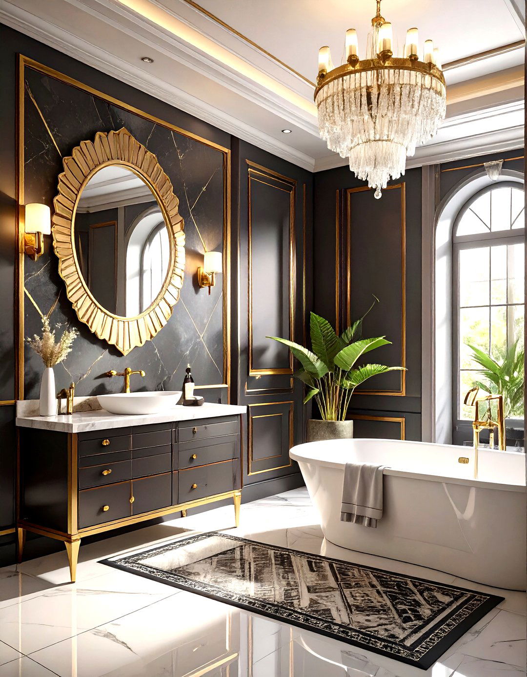 Art Deco Glamour Bathroom Art - 30 bathroom art ideas