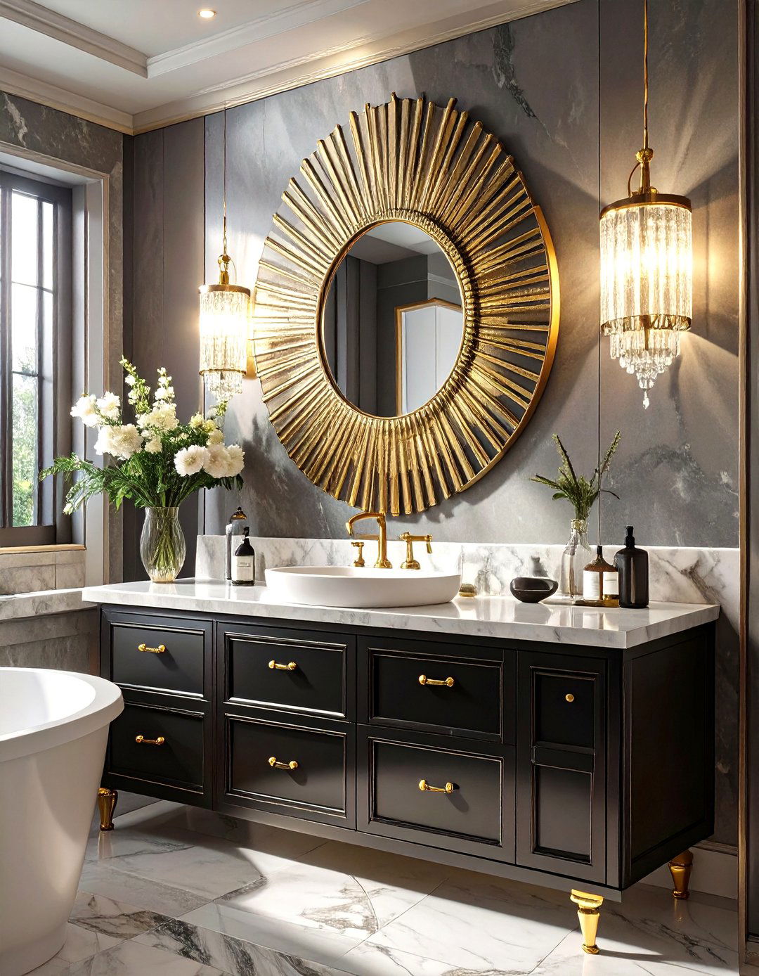 Art Deco Glamour Bathroom Vanity - 30 bathroom vanity decor ideas