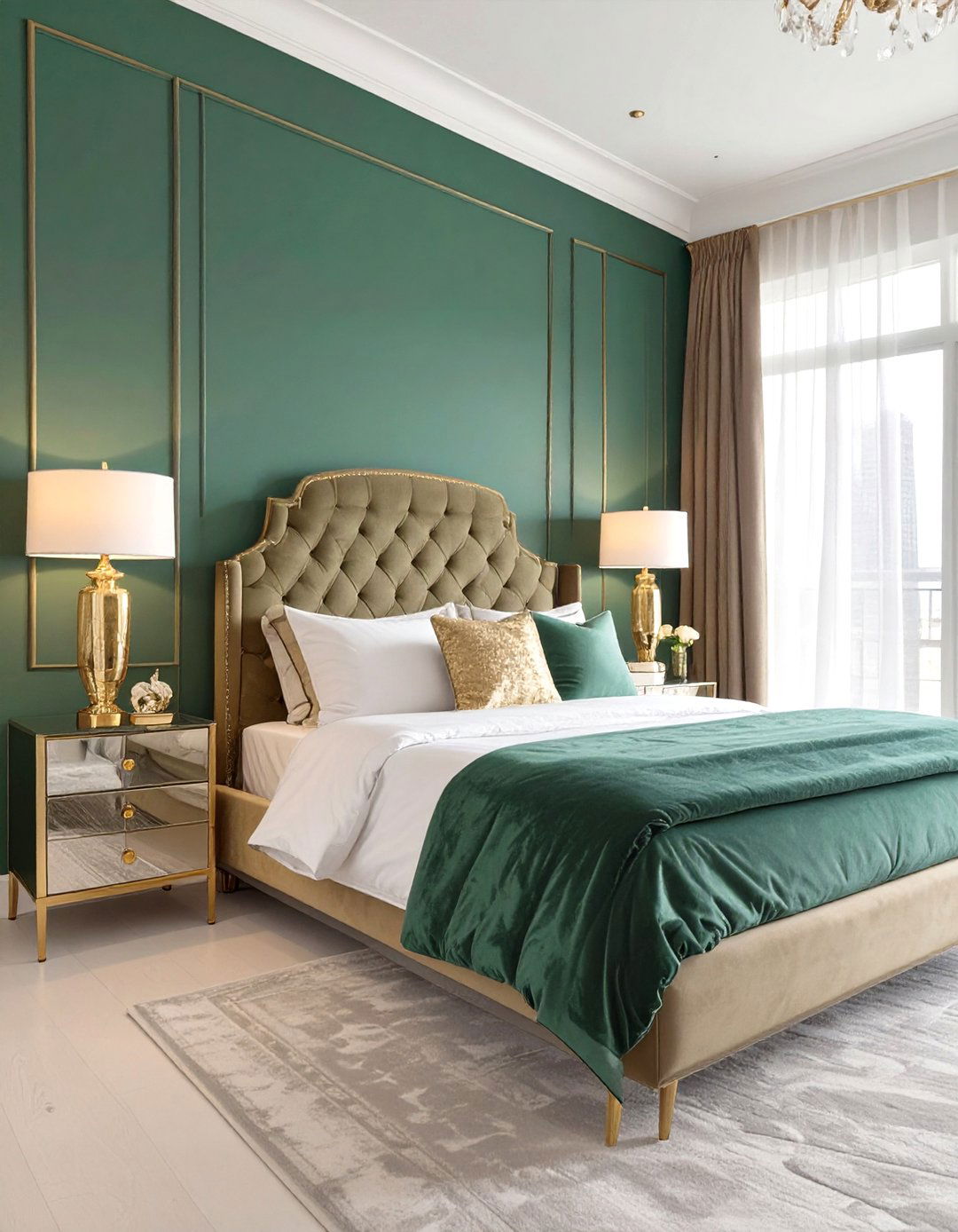 Art Deco Glamour Bedroom - 30 apartment bedroom ideas