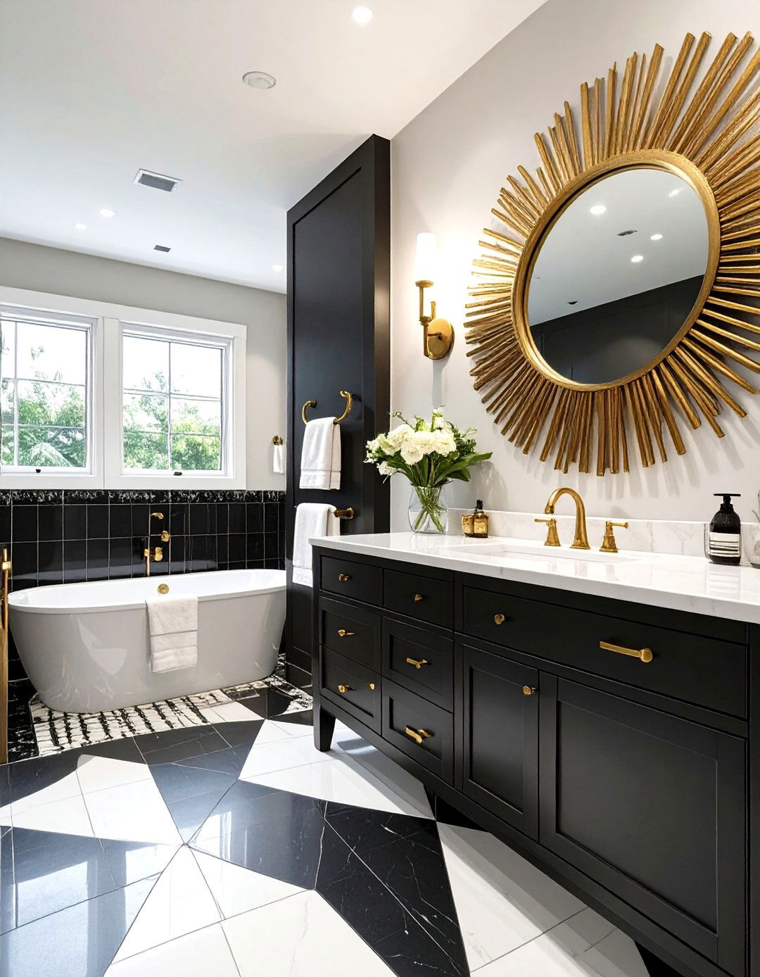 Art Deco Glamour Guest Bathroom - 30 guest bathroom remodel ideas