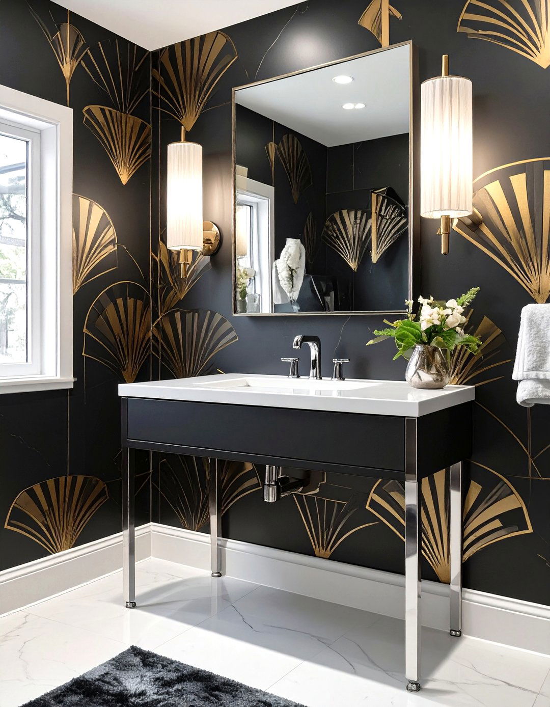 Art Deco Glamour Half Bathroom - 30 half bathroom decor ideas