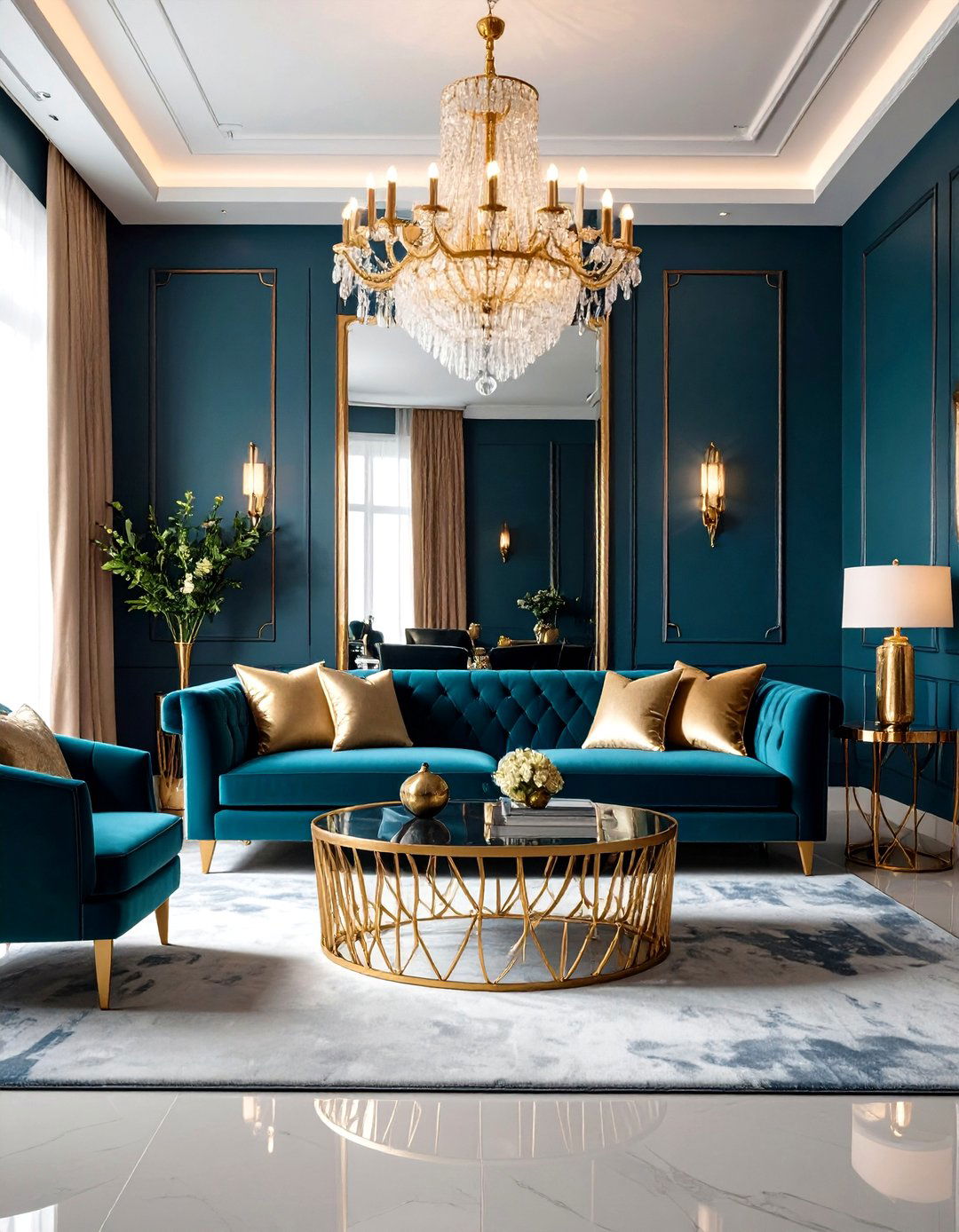 Art Deco Glamour Living Room - 30 decorate living room ideas